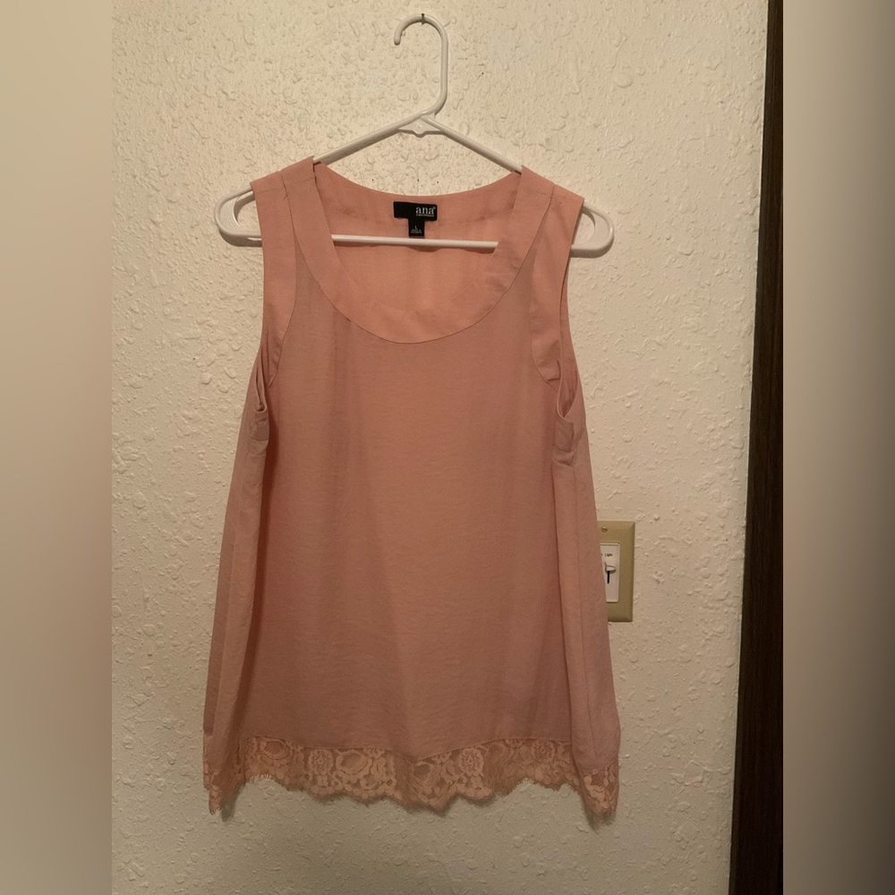 Blush sleeveless blouse